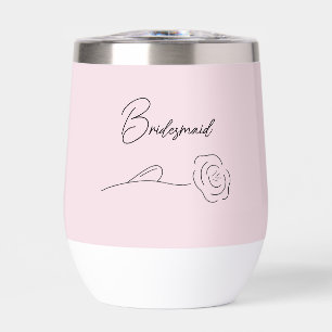 Roze Bloemen Bruiloft Bruidsmeisje Maid of Honor