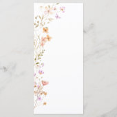 Roze Bloemen Bruiloft Evenement Menu Tafeldecor (Achterkant)