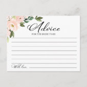 Roze Bloemen Bruiloft Feest Advies Kaarten (Voorkant)