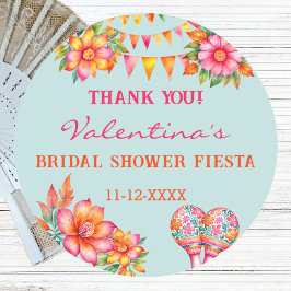 Roze Bloemen Bruiloft Feest Favoriet Ronde Sticker