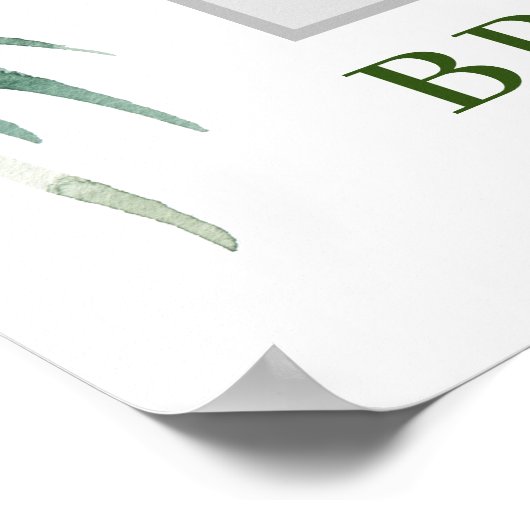 Roze Bloemen Bruiloft Feest Fotolijst Poster (Hoek)