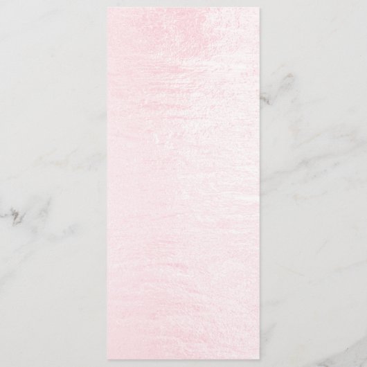 Roze Bloemen Bruiloft Menu (Achterkant)