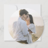 Roze bloemen bruiloft met uitzondering van de date save the date (Achterkant)