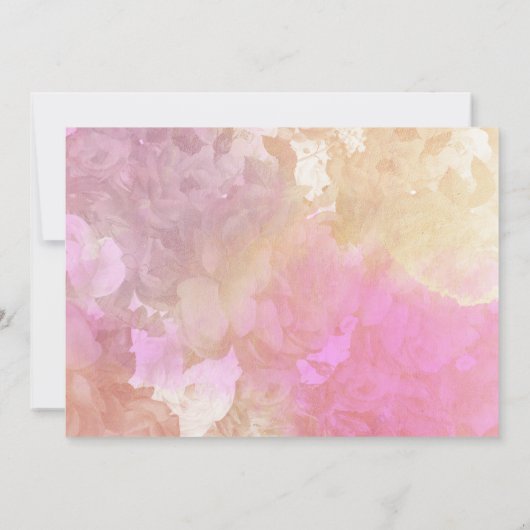 Roze bloemen bruiloft sparen de Datum Fotokaart Save The Date (Achterkant)