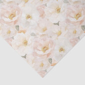 Roze Bloemen Bruiloftsreceptie Tissuepapier (Detail)