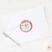 Roze Bloemen Brunch en Bubble Trouwdouche Ronde Sticker (Envelop)