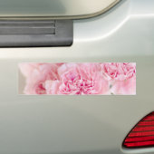 Roze bloemen bumpersticker (Op auto)