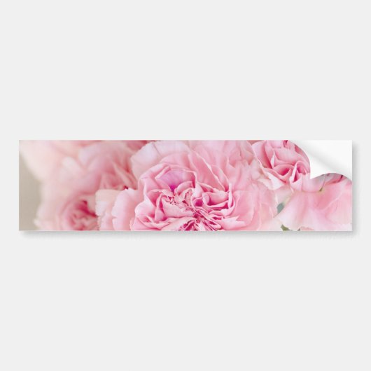 Roze bloemen bumpersticker (Voorkant)