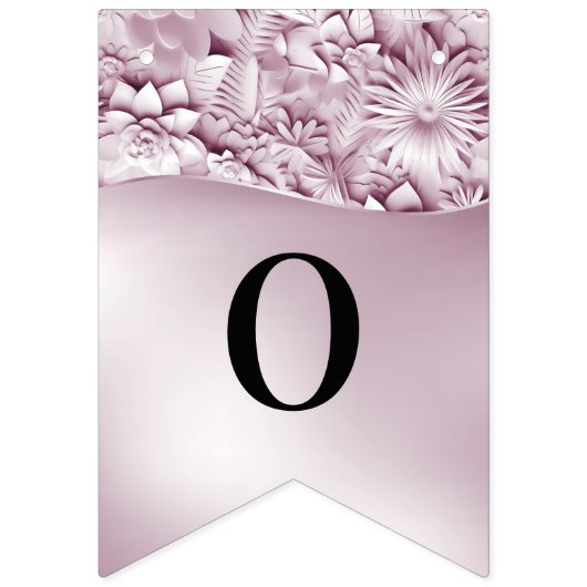 Roze Bloemen Bunting Vlag Vlaggetjes (Tweede vlag)