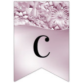 Roze Bloemen Bunting Vlag Vlaggetjes (Eerste vlag)