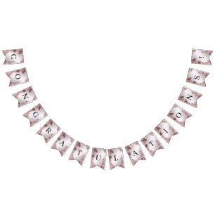 Roze Bloemen Bunting Vlag Vlaggetjes