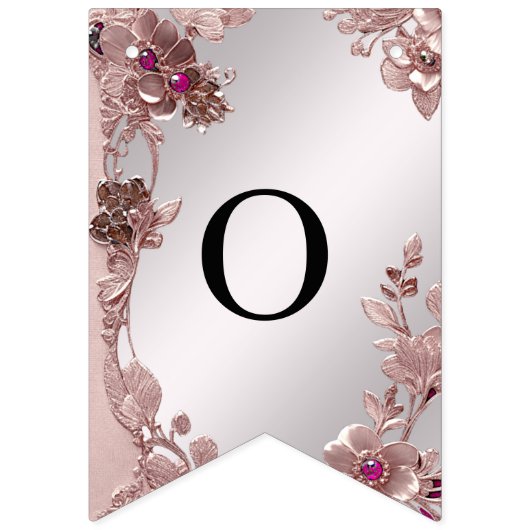 Roze  Bloemen Bunting Vlag Vlaggetjes (Tweede vlag)