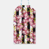 Roze bloemen cadeaulabel (Achterkant)