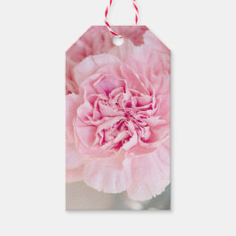 Roze bloemen cadeaulabel