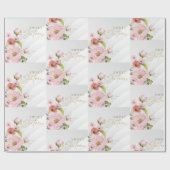 roze bloemen cadeaupapier (Vlak)