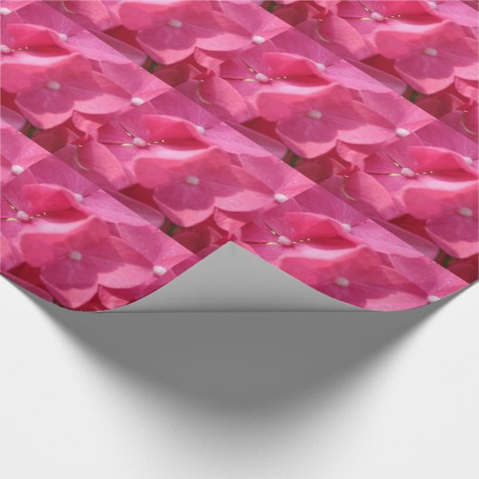 roze bloemen cadeaupapier (Hoek)