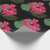 Roze bloemen cadeaupapier (Hoek)