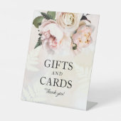 Roze Bloemen Cadeaus en Kaarten Vrijgezellenfeest  Reclamebord Met Voetstuk (Voorkant)