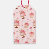 Roze Bloemen Cake Het Een Meisje Baby shower Gift Cadeaulabel (Achterkant)