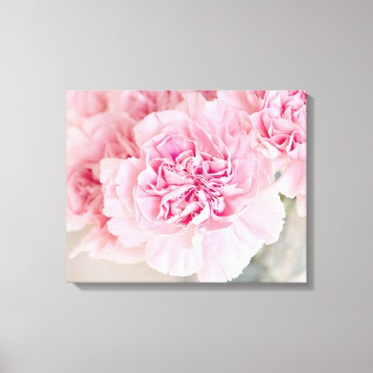 Roze bloemen canvas afdruk (Voorkant)