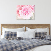 Roze bloemen canvas afdruk (Insitu (Slaapkamer))