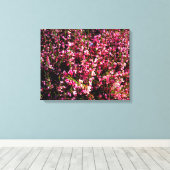  roze bloemen canvas afdruk (Insitu (Houten vloer))