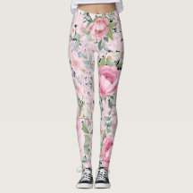 Roze Bloemen Capri Lengte Buttery Soft Leggings