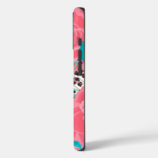 roze bloemen Case-Mate iPhone case (Achterkant / Links)