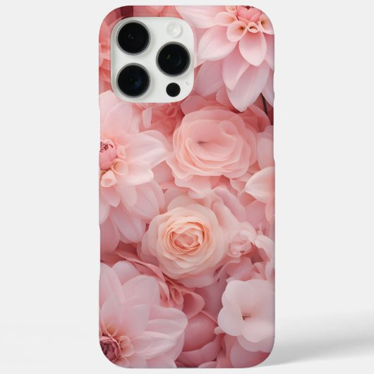 Roze bloemen Case-Mate iPhone case (Achterkant)
