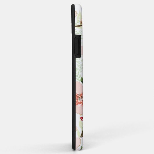 Roze bloemen Case-Mate iPhone case (Achterkant/rechts)