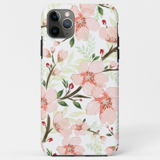 Roze bloemen Case-Mate iPhone case (Achterkant)