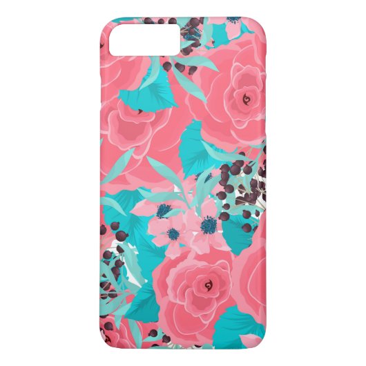  roze bloemen Case-Mate iPhone case (Achterkant)