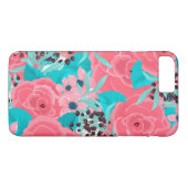  roze bloemen Case-Mate iPhone case (Achterkant (Horizontaal))