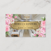 Roze Bloemen | Catering | Bankethal Visitekaartje (Voorkant)