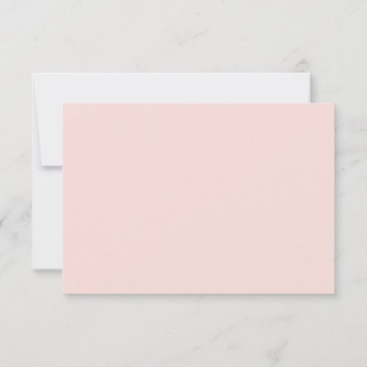 Roze Bloemen Champagne Advies voor de Bruid Kaart (Achterkant)