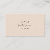 Roze Bloemen Champagne Vrijgezellenfeest Plaatskaartje (Achterkant)