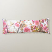 Roze bloemen Cherry Blossom Floral Pattern Gift Lichaamskussen (Achterkant)