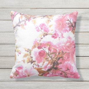 Roze bloemen Cherry Blossom Floral Pattern Sakura Buitenkussen