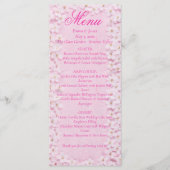 Roze Bloemen Cherry Blossom Wedding Menu Kaart (Voorkant)