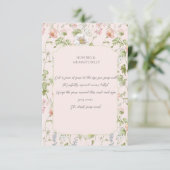 Roze Bloemen Chinoiserie Baby shower (Staand voorkant)