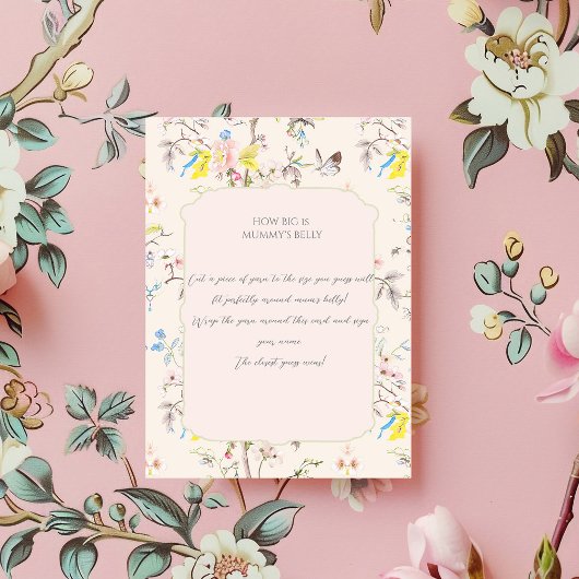 Roze Bloemen Chinoiserie Baby shower