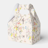 Roze Bloemen Chinoiserie Baby shower Bedankdoosjes (Achterkant)