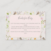 Roze Bloemen Chinoiserie Baby shower Informatiekaartje (Voorkant)