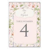 Roze Bloemen Chinoiserie Bruiloft Kaart (Voorkant)