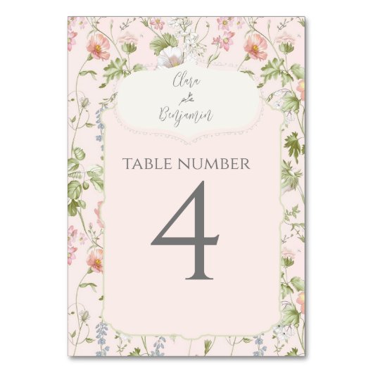 Roze Bloemen Chinoiserie Bruiloft Kaart (Voorkant)