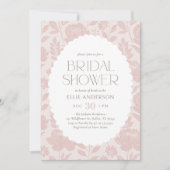 Roze Bloemen Chinoiserie Vrijgezellenfeest Kaart (Voorkant)