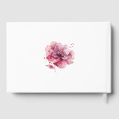 Roze Bloemen Christelijk in liefdevolle herinnerin Gastenboek (Achterkant)