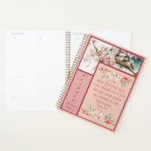 Roze Bloemen Christelijk Planner met Vogels (Display)