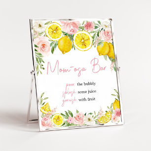 Roze Bloemen Citroen Moeder Osa Bar Poster