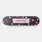 Roze Bloemen Comp Skateboard (Horizontaal)